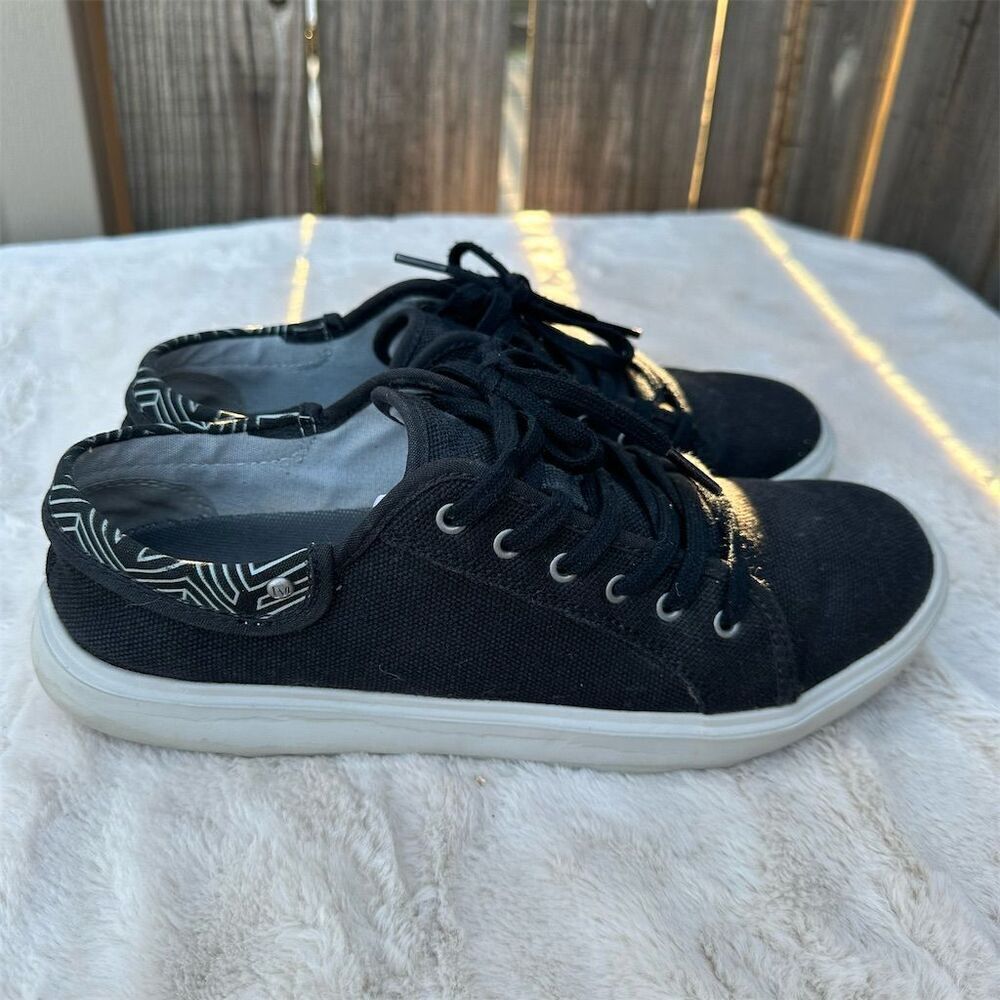 Merrell Women's Black Canvas Sneakers Size 9 Casual Lace Up Shoes